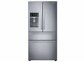 Samsung RF25HMIDBSR 25 Cu. Ft. Large Capacity 4-Door French Door Refrigerator With External Water & Ice Dispenser In Stainless Steel Freestanding Refrigerators freestanding fridge freezer combo