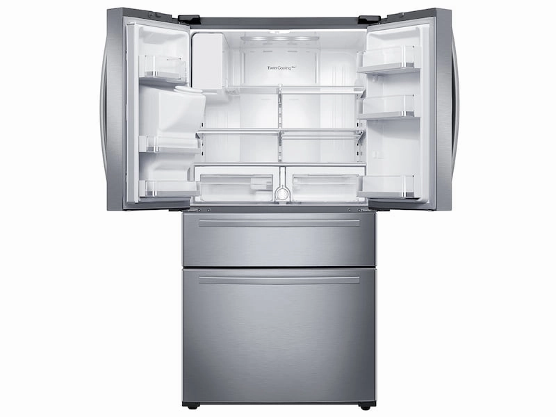 Samsung RF25HMIDBSR 25 Cu. Ft. Large Capacity 4-Door French Door Refrigerator With External Water & Ice Dispenser In Stainless Steel