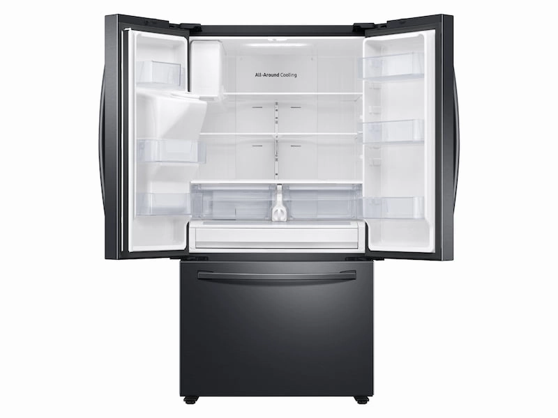 Samsung RF27T5201SG 27 Cu. Ft. Large Capacity 3-Door French Door Refrigerator With External Water & Ice Dispenser In Black Stainless Steel