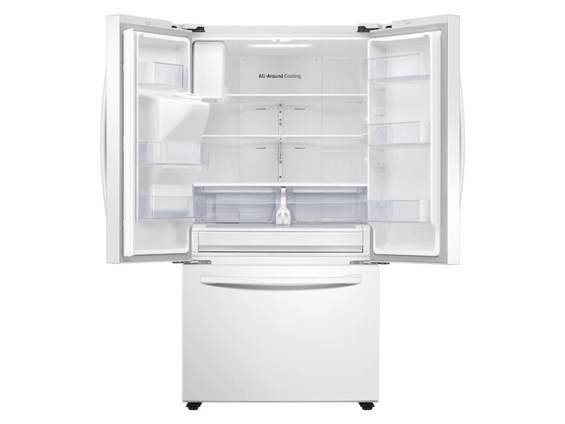 Samsung RF27T5201WW 27 Cu. Ft. Large Capacity 3-Door French Door Refrigerator With External Water & Ice Dispenser In White