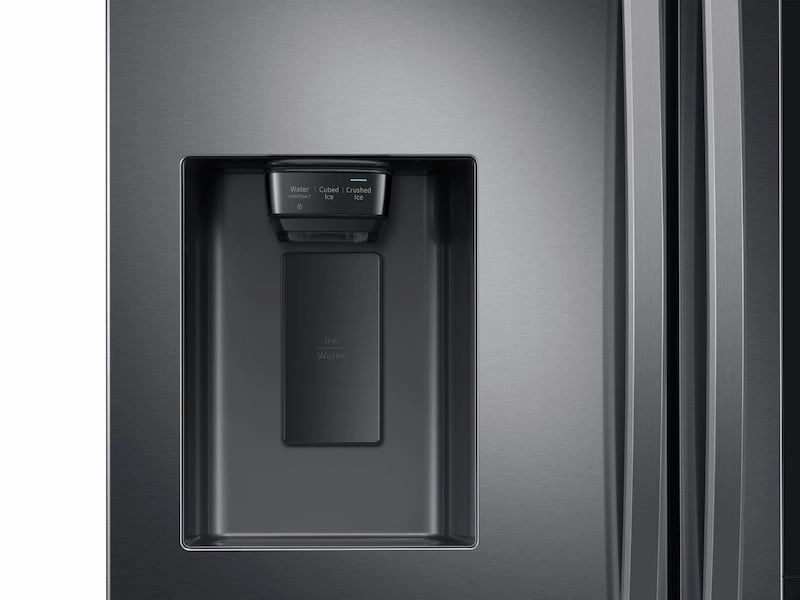 Samsung RF27T5501SG 26.5 Cu. Ft. Large Capacity 3-Door French Door Refrigerator With Family Hub&#8482; And External Water & Ice Dispenser In Black Stainless Steel