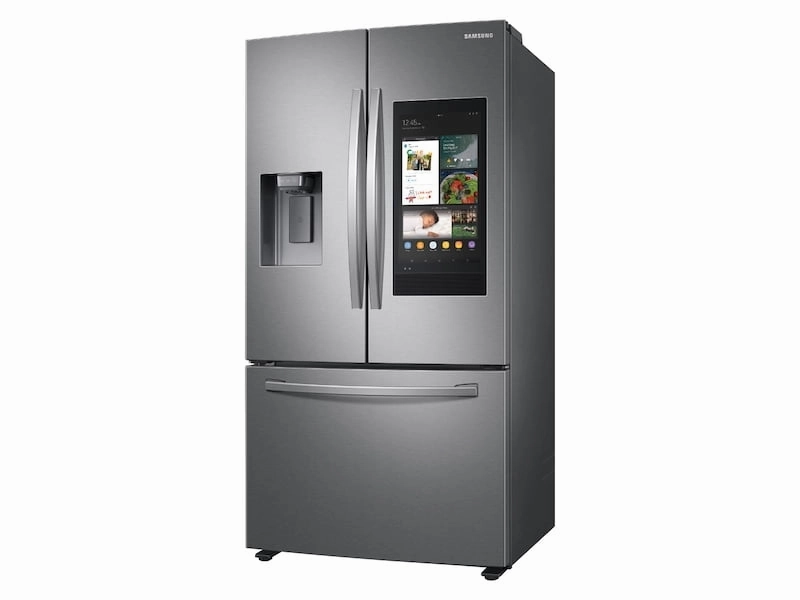 Samsung RF27T5501SR 26.5 Cu. Ft. Large Capacity 3-Door French Door Refrigerator With Family Hub&#8482; And External Water & Ice Dispenser In Stainless Steel
