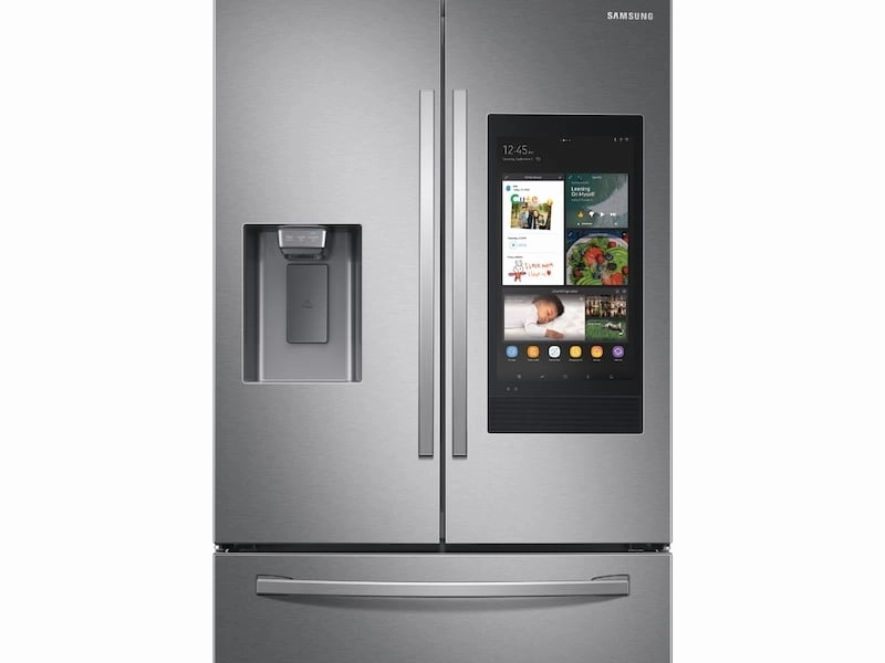 Samsung RF27T5501SR 26.5 Cu. Ft. Large Capacity 3-Door French Door Refrigerator With Family Hub&#8482; And External Water & Ice Dispenser In Stainless Steel