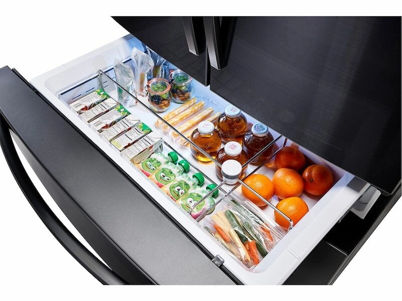 Samsung RF28R7201SG 28 Cu. Ft. 4-Door French Door Refrigerator With Flexzone&#8482; Drawer In Black Stainless Steel