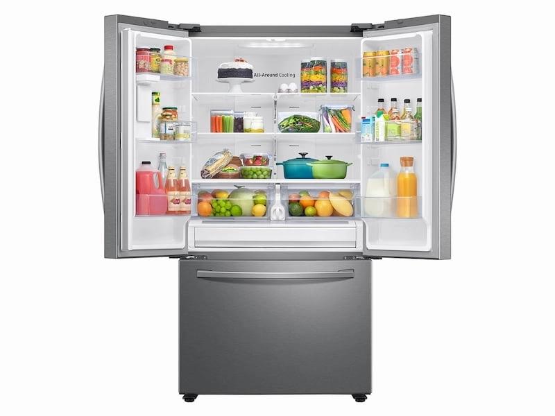 Samsung RF28T5101SR 28 Cu. Ft. Large Capacity 3-Door French Door Refrigerator With Internal Water Dispenser In Stainless Steel