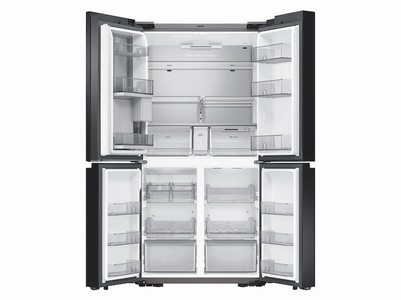 Samsung RF29A9675MT 29 Cu. Ft. Smart Bespoke 4-Door Flex&#8482; Refrigerator With Customizable Panel Colors In Matte Black Steel