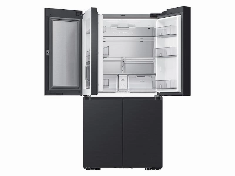 Samsung RF29A9675MT 29 Cu. Ft. Smart Bespoke 4-Door Flex&#8482; Refrigerator With Customizable Panel Colors In Matte Black Steel