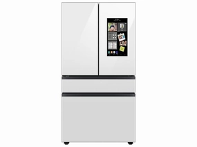 Samsung RF29BB890012 Bespoke 4-Door French Door Refrigerator (29 Cu. Ft.) With Family Hub&#8482; In White Glass Freestanding Refrigerators freestanding fridge freezer combo