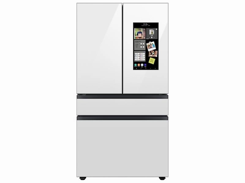 Samsung RF29BB890012 Bespoke 4-Door French Door Refrigerator (29 Cu. Ft.) With Family Hub&#8482; In White Glass Freestanding Refrigerators freestanding fridge freezer combo