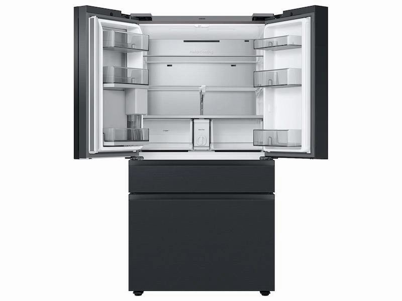 Samsung RF29BB89008M Bespoke 4-Door French Door Refrigerator (29 Cu. Ft.) - With Top Left And Family Hub&#8482; Panel In Charcoal Glass - And Matte Black Steel Middle And Bottom Door Panels