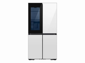 Samsung RF29DB970012 Bespoke 4-Door Flex&#8482; Refrigerator (29 Cu. Ft.) With Beverage Zone&#8482; And Auto Open Door In White Glass Freestanding Refrigerators freestanding fridge freezer combo