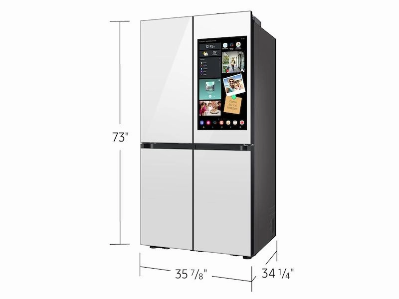 Samsung RF29DB990012 Bespoke 4-Door Flex&#8482; Refrigerator (29 Cu. Ft.) With Ai Family Hub &#8482; And Ai Vision Inside&#8482; In White Glass