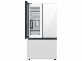 Samsung RF30BB660012 Bespoke 3-Door French Door Refrigerator (30 Cu. Ft.) With Beverage Center&#8482; In White Glass Freestanding Refrigerators freestanding fridge freezer combo
