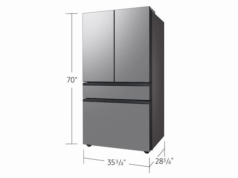 Samsung RF70F23DER Bespoke 23 Cu. Ft. Counter Depth 4-Door French Door Refrigerator With Inner Beverage Center&#8482; & Flexzone&#8482; Drawer In Stainless Steel