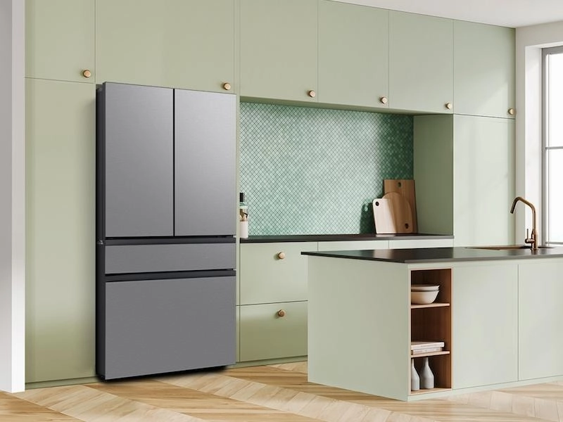 Samsung RF70F23DER Bespoke 23 Cu. Ft. Counter Depth 4-Door French Door Refrigerator With Inner Beverage Center&#8482; & Flexzone&#8482; Drawer In Stainless Steel
