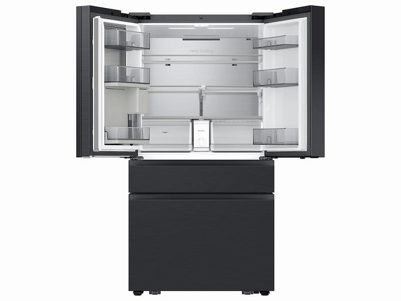 Samsung RF90F23AECE Bespoke 23 Cu. Ft. Counter Depth 4-Door French Door Refrigerator With Ai Family Hub&#8482;  Ai Vision Inside&#8482; In Charcoal Glass And Black/Charcoal