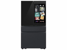 Samsung RF90F23AECE Bespoke 23 Cu. Ft. Counter Depth 4-Door French Door Refrigerator With Ai Family Hub&#8482;  Ai Vision Inside&#8482; In Charcoal Glass And Black/Charcoal Freestanding Refrigerators freestanding fridge freezer combo