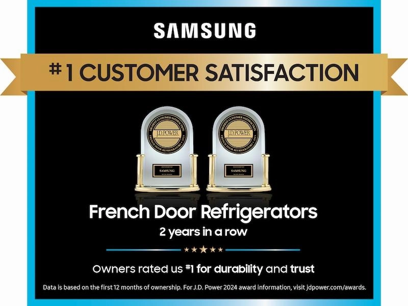 Samsung RF90F23EECRAA Bespoke 23 Cu. Ft. Counter Depth 4-Door French Door Refrigerator With Ai Family Hub&#8482;  & Inner Beverage Center&#8482; In Charcoal Glass And Stainless Steel