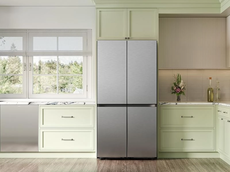 Samsung RM80F23VMR Bespoke 23 Cu. Ft. Counter Depth 4-Door French Door Refrigerator With Ai Hybrid Cooling & Beverage Center&#8482; In Stainless Steel