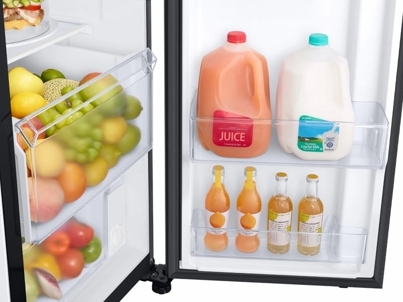 Samsung RS22T5201SG 22 Cu. Ft. Counter Depth Side-By-Side Refrigerator In Black Stainless Steel