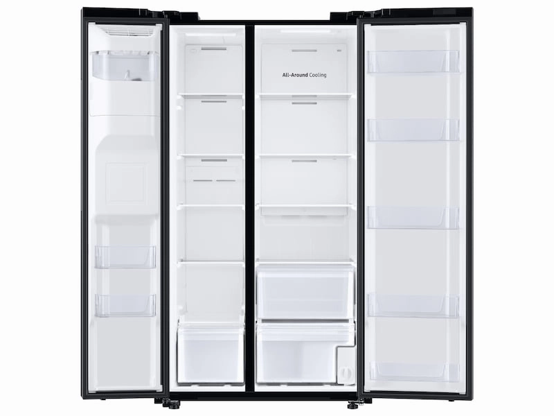 Samsung RS22T5201SG 22 Cu. Ft. Counter Depth Side-By-Side Refrigerator In Black Stainless Steel