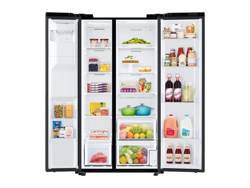 Samsung RS22T5201SG 22 Cu. Ft. Counter Depth Side-By-Side Refrigerator In Black Stainless Steel