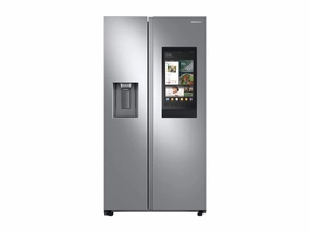 Samsung RS22T5561SR 22 Cu. Ft. Counter Depth Side-By-Side Refrigerator With Touch Screen Family Hub&#8482; In Stainless Steel Freestanding Refrigerators freestanding fridge freezer combo
