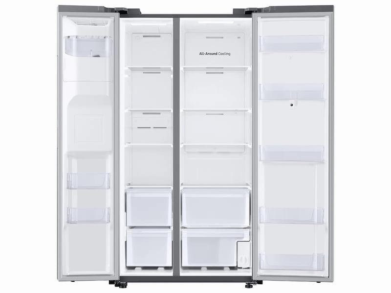 Samsung RS27T5561SR 26.7 Cu. Ft. Large Capacity Side-By-Side Refrigerator With Touch Screen Family Hub&#8482; In Stainless Steel