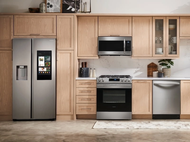 Samsung RS27T5561SR 26.7 Cu. Ft. Large Capacity Side-By-Side Refrigerator With Touch Screen Family Hub&#8482; In Stainless Steel