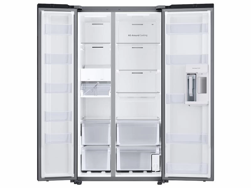 Samsung RS28CB7600QL Bespoke Side-By-Side 28 Cu. Ft. Refrigerator With Beverage Center&#8482; In Stainless Steel