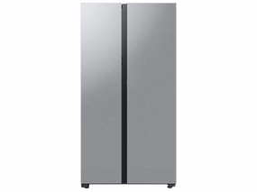 Samsung RS28CB7600QL Bespoke Side-By-Side 28 Cu. Ft. Refrigerator With Beverage Center&#8482; In Stainless Steel Freestanding Refrigerators freestanding fridge freezer combo