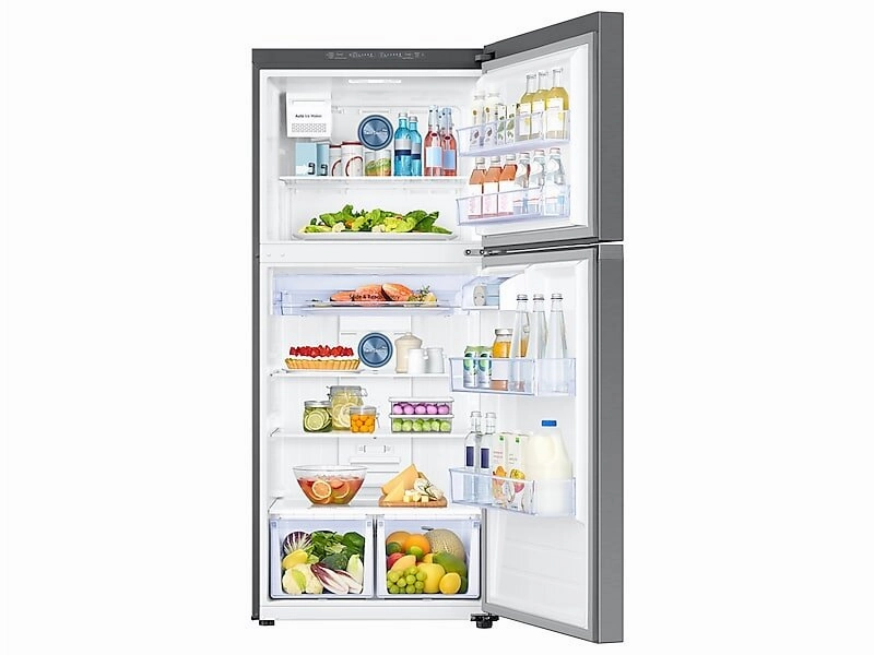 Samsung RT18M6215SR 18 Cu. Ft. Top Freezer Refrigerator With Flexzone&#8482; And Ice Maker In Stainless Steel