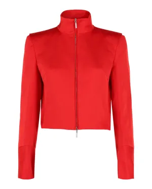 Satin Cropped Jacket