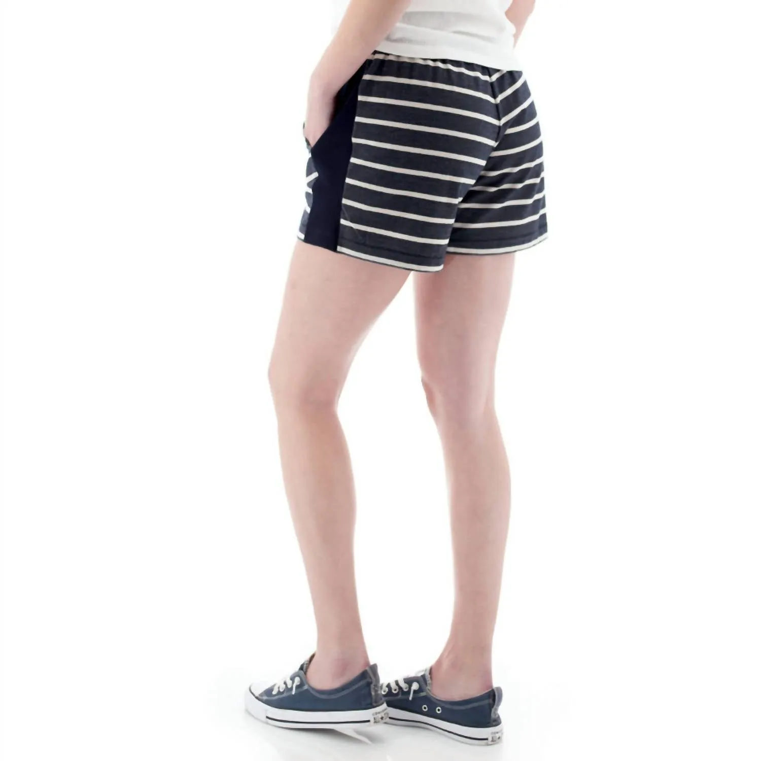 Savita Short In Black Iris Stripe