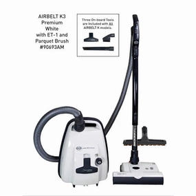 SEBO 90693AM AIRBELT K3 Premium, with dual-control handle, ET-1, and parquet brush (White) robot vacuum, handheld vacuum