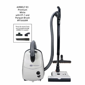 SEBO 91646AM AIRBELT E3 Premium with dual-control handle, ET-1, and parquet brush (White) robot vacuum, handheld vacuum