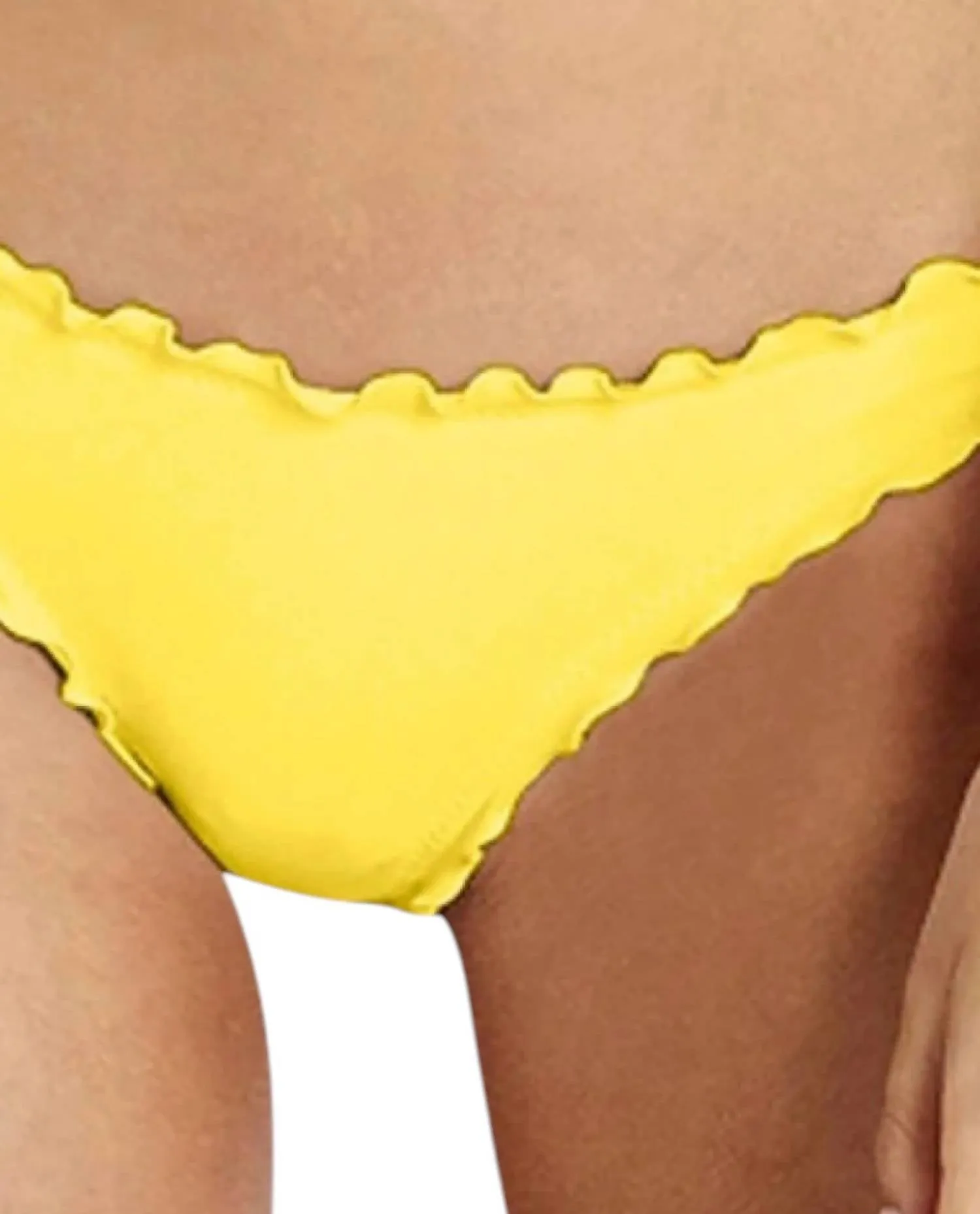 Shimmer Hipster Bikini Bottom In Lemon