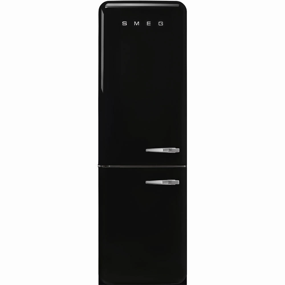 Smeg FAB32ULBL3 '50S Style No Frost' Fridge-Freezer, Black, Left Hand Hinge, 60 Cm (Approx 24") Freestanding Refrigerators freestanding fridge freezer combo