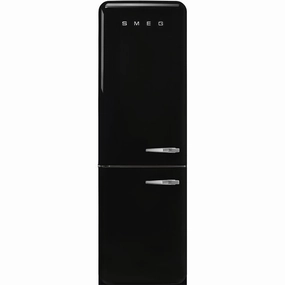 Smeg FAB32ULBL3 '50S Style No Frost' Fridge-Freezer, Black, Left Hand Hinge, 60 Cm (Approx 24") Freestanding Refrigerators freestanding fridge freezer combo