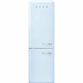 Smeg FAB32ULPB3 '50S Style No Frost' Fridge-Freezer, Pastel Blue, Left Hand Hinge, 60 Cm (Approx 24") Freestanding Refrigerators freestanding fridge freezer combo