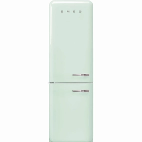 Smeg FAB32ULPG3 '50S Style No Frost' Fridge-Freezer, Pastel Green, Left Hand Hinge, 60 Cm (Approx 24") Freestanding Refrigerators freestanding fridge freezer combo