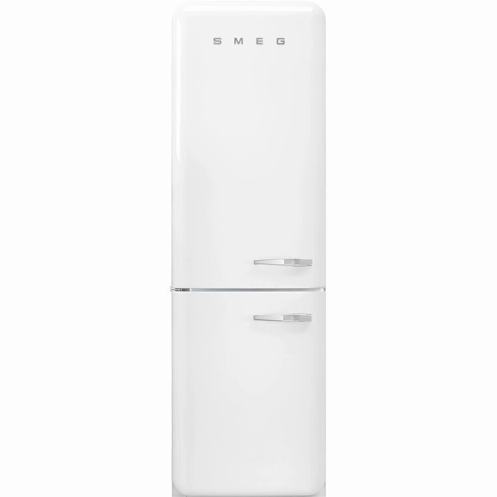 Smeg FAB32ULWH3 '50S Style No Frost' Fridge-Freezer, White, Left Hand Hinge, 60 Cm (Approx 24") Freestanding Refrigerators freestanding fridge freezer combo