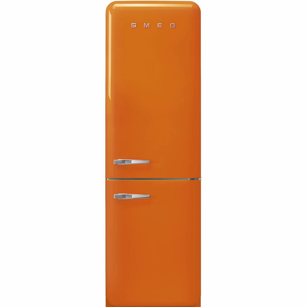 Smeg FAB32UROR3 '50S Style No Frost' Fridge-Freezer, Orange, Right Hand Hinge, 60 Cm (Approx 24") Freestanding Refrigerators freestanding fridge freezer combo