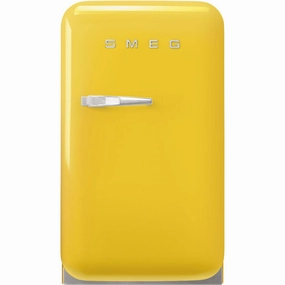 Smeg FAB5URYW3 Refrigerator Yellow Fab5Uryw3 Undercounter Refrigerators 24 inch undercounter fridge for kitchen