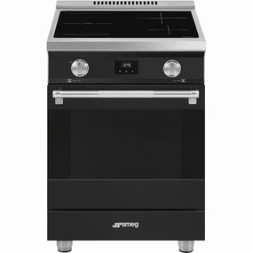 Smeg SPR24UIMAN Range Matt Black Spr24Uiman Freestanding Ranges freestanding dual fuel range 30 inch