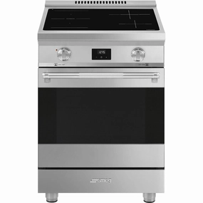 Smeg SPR24UIMX Range Stainless Steel Spr24Uimx Freestanding Ranges freestanding dual fuel range 30 inch