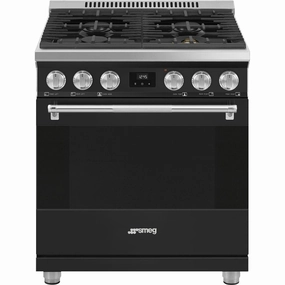 Smeg SPR30UGGAN Range Stainless Steel Spr30Uggan Freestanding Ranges freestanding dual fuel range 30 inch