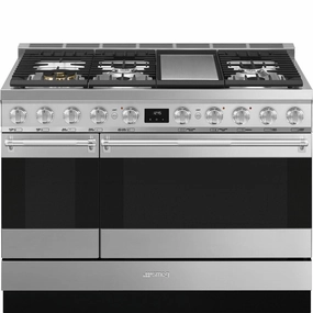 Smeg SPR48UGMX Range Stainless Steel Spr48Ugmx Freestanding Ranges freestanding dual fuel range 30 inch
