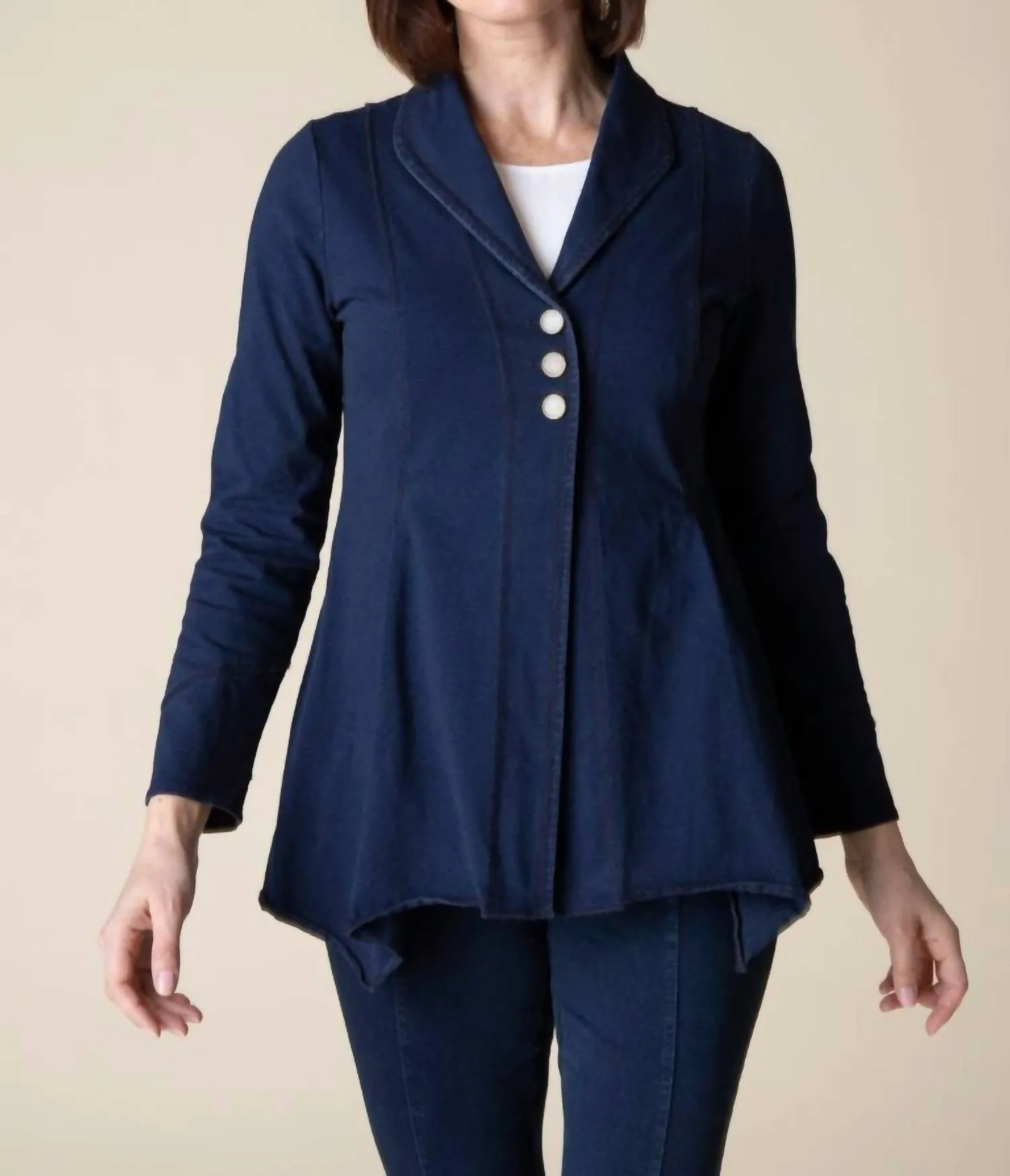 Stonewash Swing Jacket In Navy