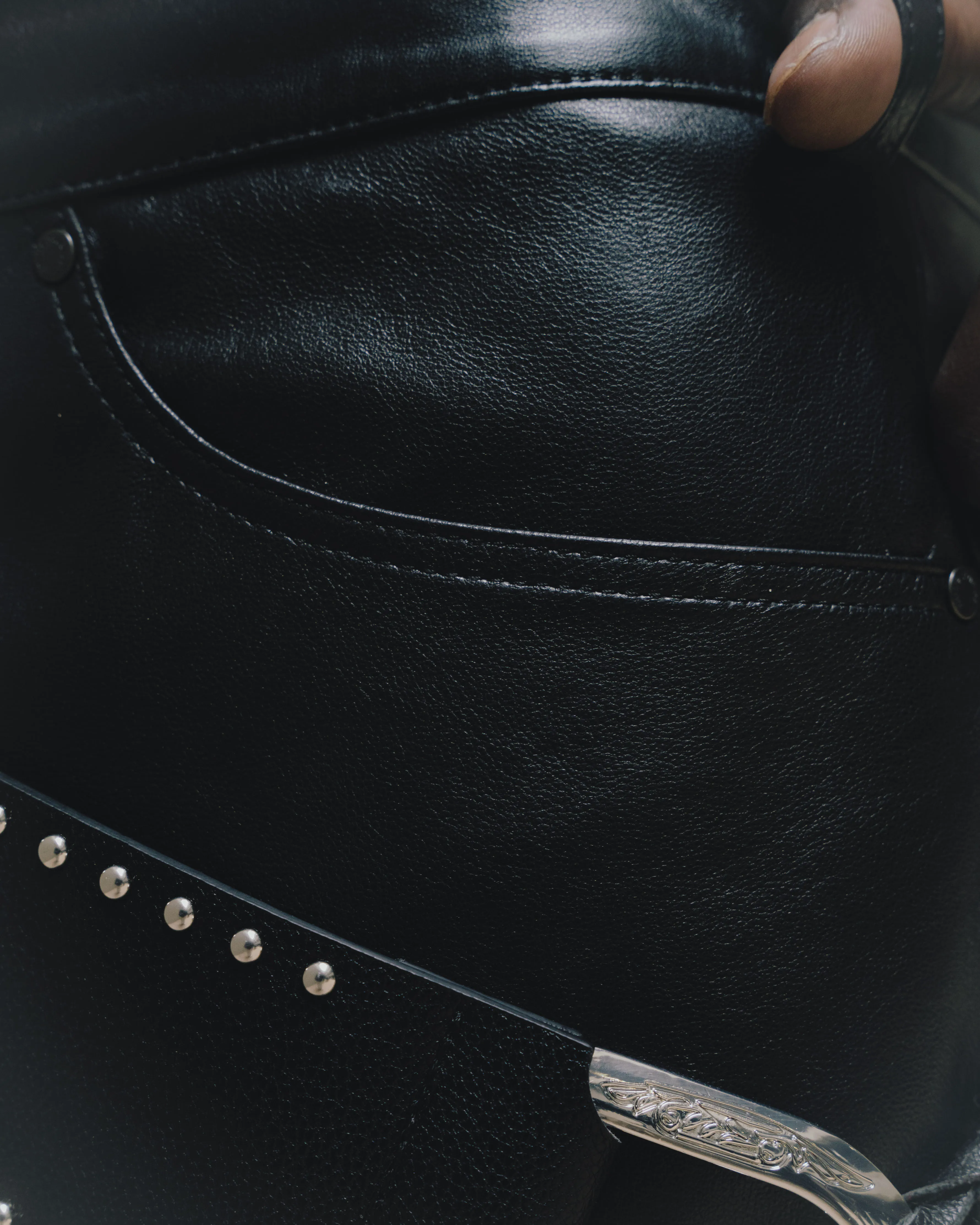 STRAIGHT LEATHER PANT